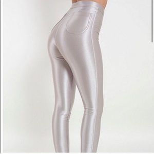SMALL Original American Apparel Silver Disco Pants